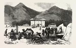 Camp Sefer Pasha, in Batum, 1855. Engraving