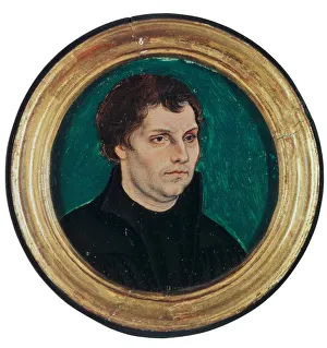 Capsule portrait Martin Luther 1525 Mixed technique Capsule portrait Martin Luther 1525 Mixed technique