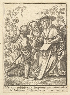 Hans Holbein the Younger Gallery: Cardinal Dance Death 1651 Etching second state