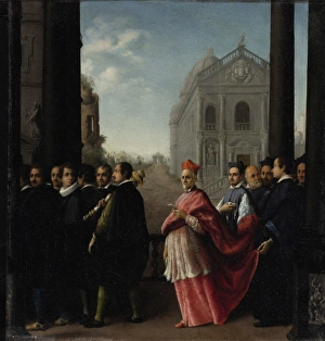 Cardinal Procession 1621 Oil copper 15 1/2 x 14 3/4 Cardinal Procession 1621 Oil copper 15 1/2 x 14 3/4