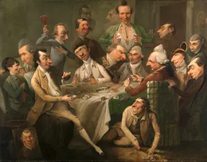 A Caricature Group A Caricature Group including Members of the Howdalian Society A Caricature Group A Caricature Group including Members of the Howdalian Society