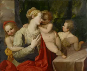 Caritas oil oak 82 x 102 cm referenced Frans Floris de Vriendt I Caritas oil oak 82 x 102 cm referenced Frans Floris de Vriendt I