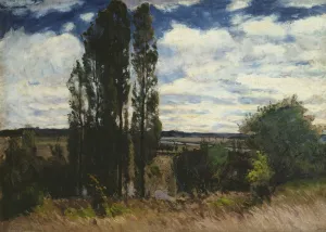Carl Fredrik Hill Seine Landscape Poplars Seine landscape Carl Fredrik Hill Seine Landscape Poplars Seine landscape