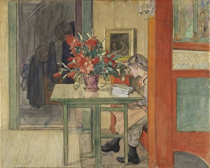 Carl Larsson Lisbeth Reading Lisbeth reads painting Carl Larsson Lisbeth Reading Lisbeth reads painting