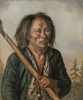 Carl Peter Mazer Portrait Tongue Man Tungus painting Carl Peter Mazer Portrait Tongue Man Tungus painting