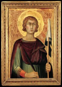 Cassetta frame polyptych panel ca 1325 Italian Cassetta frame polyptych panel ca 1325 Italian