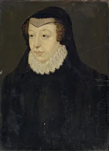 Catherine de Medici Queen France widow oil paper Catherine de Medici Queen France widow oil paper