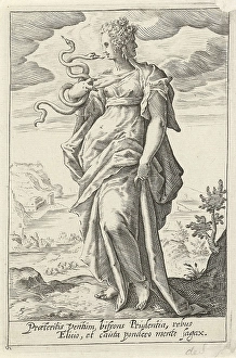 Caution (Prudence), Anonymous, Hendrick Goltzius, Claes Jansz. Visscher (II), 1601 - 1652 Caution (Prudence), Anonymous, Hendrick Goltzius, Claes Jansz. Visscher (II), 1601 - 1652