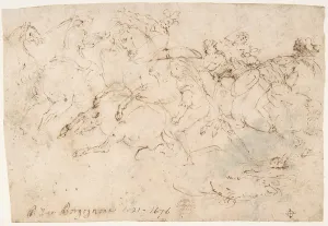 Cavalry Engagement recto Concert Angels verso Cavalry Engagement recto Concert Angels verso