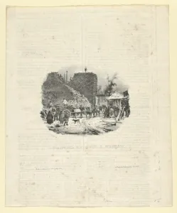 Chantier de Bois Bruler 19th century Lithograph Chantier de Bois Bruler 19th century Lithograph