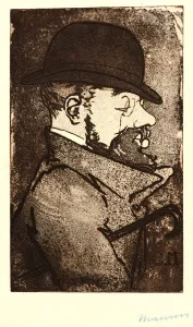 Charles Maurin (French, 1856 - 1914). Portrait of Henri Toulouse-Lautrec, 1893. Aquatint Charles Maurin (French, 1856 - 1914). Portrait of Henri Toulouse-Lautrec, 1893. Aquatint