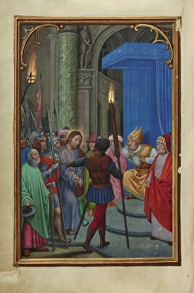 Christ Caiaphas Simon Bening Flemish 1483 1561 Christ Caiaphas Simon Bening Flemish 1483 1561