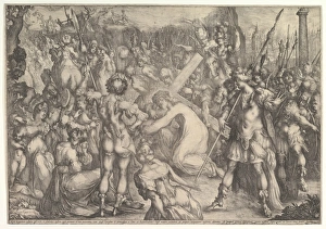 Christ Carrying Cross etching image 16 1/8 x 23 1/4 Christ Carrying Cross etching image 16 1/8 x 23 1/4