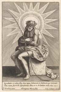Christ on the cold stone, Hieronymus Wierix, Jan Baptiste Collaert, 1563 - before 1612 Christ on the cold stone, Hieronymus Wierix, Jan Baptiste Collaert, 1563 - before 1612