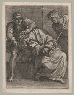 Christ Crowned Thorns 1606 Etching Plate 7 1/16 Christ Crowned Thorns 1606 Etching Plate 7 1/16