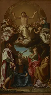 Christ Glory Four Saints Pompeo Batoni Italian Christ Glory Four Saints Pompeo Batoni Italian
