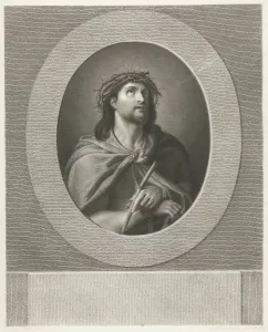 Christ handcuffed and wearing crown of thorns, print maker: Lambertus Antonius Claessens Christ handcuffed and wearing crown of thorns, print maker: Lambertus Antonius Claessens