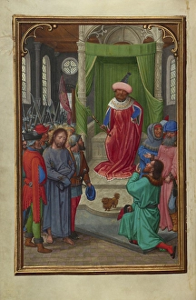 Christ Herod Simon Bening Flemish 1483 1561 Bruges Christ Herod Simon Bening Flemish 1483 1561 Bruges