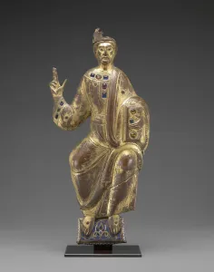 Christ Majesty Limoges School France 1188 Engraved Christ Majesty Limoges School France 1188 Engraved