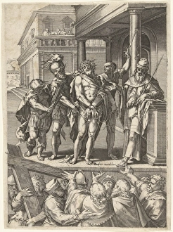 Christ Presented to the People (Ecce Homo), Cornelis Cort, Anonymous, Etienne Duperac Christ Presented to the People (Ecce Homo), Cornelis Cort, Anonymous, Etienne Duperac