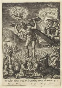 Christ in the wine press, Hieronymus Wierix, 1563 - before 1619 Christ in the wine press, Hieronymus Wierix, 1563 - before 1619