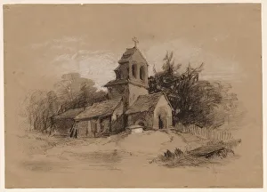 Church Landscape 1800s Henry Bright British 1810-1873 Church Landscape 1800s Henry Bright British 1810-1873