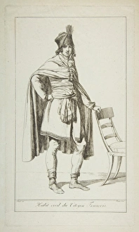 Civil Garb French Citizen 1794 Etching image Civil Garb French Citizen 1794 Etching image