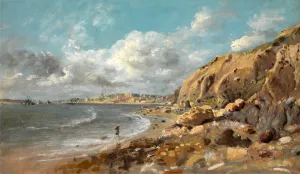 Coast Scene at Cullercoats near Whitley Bay, Attributed to John Linnell, 1792-1882 Coast Scene at Cullercoats near Whitley Bay, Attributed to John Linnell, 1792-1882