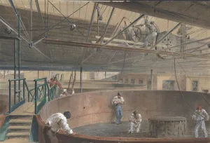 Coiling Cable Large Tanks Works Telegraph Construction Coiling Cable Large Tanks Works Telegraph Construction