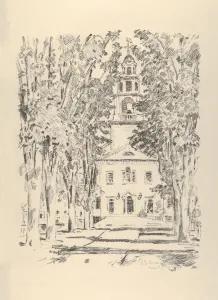 Colonial Church Gloucester September 4 1918 Lithograph Colonial Church Gloucester September 4 1918 Lithograph