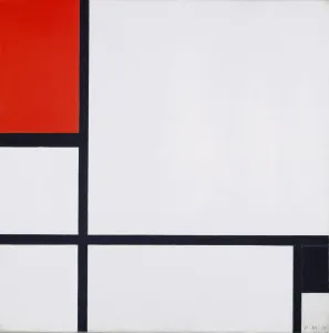 Composition no. I avec rouge et noir 1929 oil Composition no. I avec rouge et noir 1929 oil