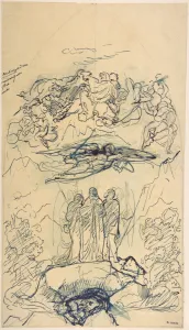 Composition Study Three Figures Standing Rock Composition Study Three Figures Standing Rock
