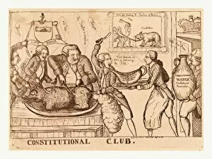 Gravy Collection: Constitutional Club, Dent, William, active 1741-1780, artist, England, satire