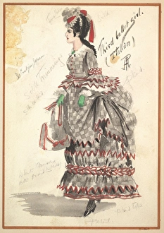 Costume Design Third Ballet Girl Italian 1901 Costume Design Third Ballet Girl Italian 1901
