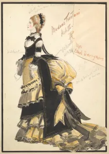 Costume Design Madame Trentoni Act II 1901 Watercolors Costume Design Madame Trentoni Act II 1901 Watercolors