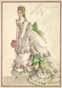 Costume Design Madame Trentoni Act III 1901 Watercolors Costume Design Madame Trentoni Act III 1901 Watercolors