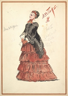Costume Design Mrs Jinks Act II 1901 Watercolors Costume Design Mrs Jinks Act II 1901 Watercolors