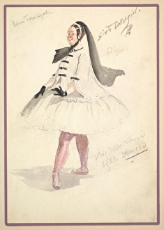 Costume Design Sixth Ballet Girl 1901 Watercolors Costume Design Sixth Ballet Girl 1901 Watercolors