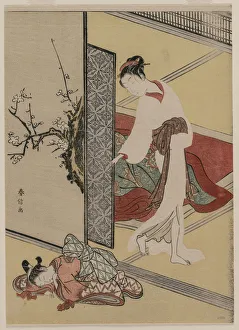 Courtesan Sleeping Attendant late 1760s Suzuki Harunobu Courtesan Sleeping Attendant late 1760s Suzuki Harunobu