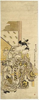 Courtesan whispering kamuro Courtesan kimono Courtesan whispering kamuro Courtesan kimono