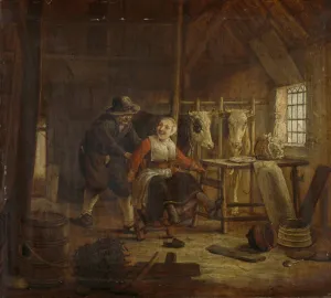 Courtship in a Stable, Govert Dircksz. Camphuysen, 1645 - 1672 Courtship in a Stable, Govert Dircksz. Camphuysen, 1645 - 1672