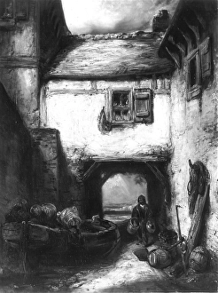 Courtyard c. 1855 Alexandre Gabriel Decamps French Courtyard c. 1855 Alexandre Gabriel Decamps French