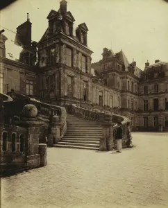Courtyard Fountainebleau Eugene Atget French Courtyard Fountainebleau Eugene Atget French