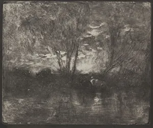 Cows Watering Place original impression 1862 Cows Watering Place original impression 1862