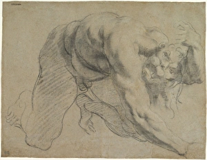 Crawling Male Figure Study Cacus 1593 Charcoal Crawling Male Figure Study Cacus 1593 Charcoal