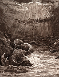 THE CREATION OF FISH AND BIRDS, BY GUSTAVE DORE. Gustave Dore, 1832 - 1883, French THE CREATION OF FISH AND BIRDS, BY GUSTAVE DORE. Gustave Dore, 1832 - 1883, French