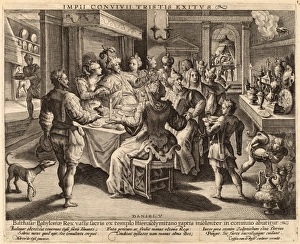 Crispijn de Passe I after Maarten de Vos (Dutch, c. 1565 - 1637), Belshazzars Feast Crispijn de Passe I after Maarten de Vos (Dutch, c. 1565 - 1637), Belshazzars Feast