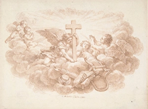 Cross Triumphant Worldly Powers 1782 Red chalk Cross Triumphant Worldly Powers 1782 Red chalk