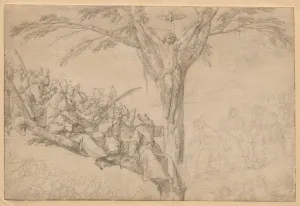 Crucified Christ Tree Life Monks Nuns 1639 Laurent de La Hyre Crucified Christ Tree Life Monks Nuns 1639 Laurent de La Hyre