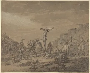 Crucifixion 1665 Pen brown ink brown gray wash Crucifixion 1665 Pen brown ink brown gray wash